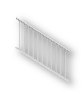 50705 6ft x 36in White Composite Deck Stair Rail Kit