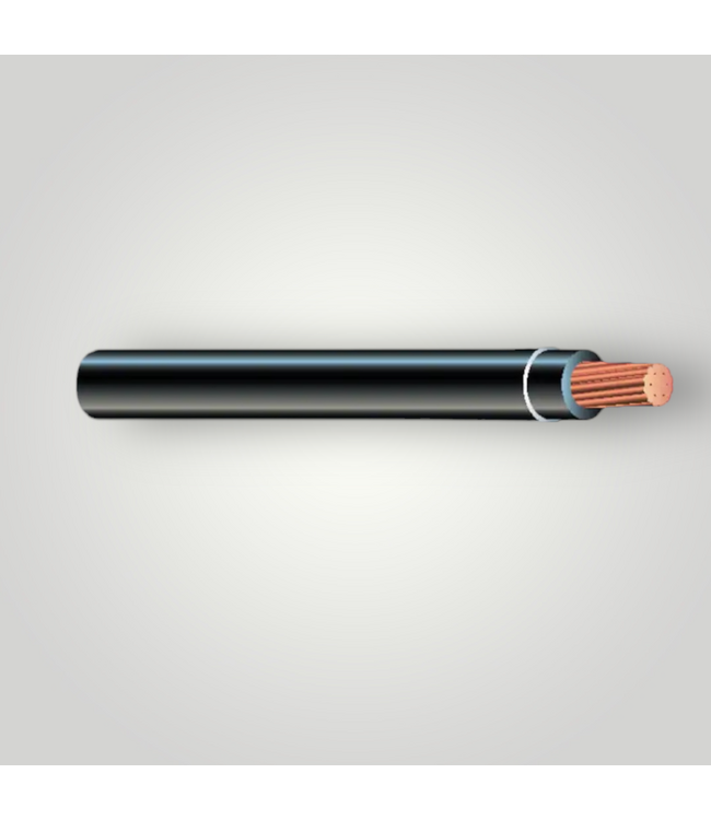 50710 1/0 -AWG Black Stranded Copper THHN Wire (500 Ft)