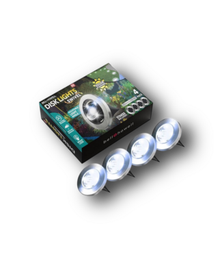 50714 Solar Powered 3W LED Deck Lights 4‑Pack