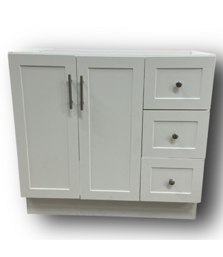 50718 Davies True White Bathroom Vanity Base 36"