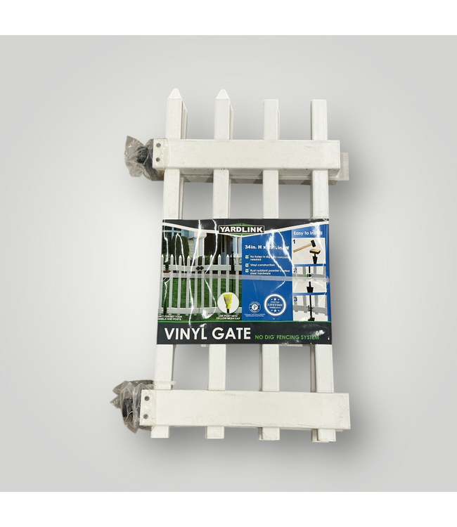 50723 White Vinyl Fence Gate 34-in H x 40-in W