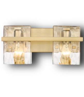 50739 2-Light Modern Gold Vanity Bath Light