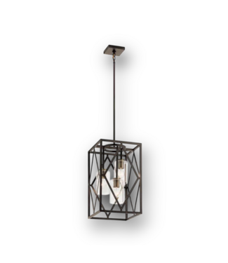 50744 12-in Olde Bronze Pendant Light