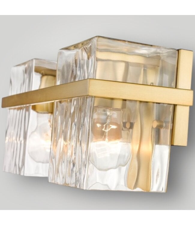 50739 2-Light Modern Gold Vanity Bath Light