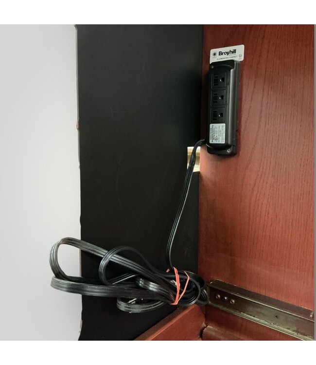 50740 2 Piece Distressed Oak Cherry Finish Armoire