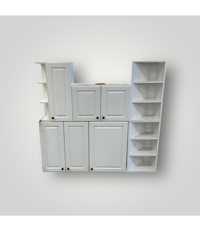 50741 Powder White Cabinet Set of 29-pcs