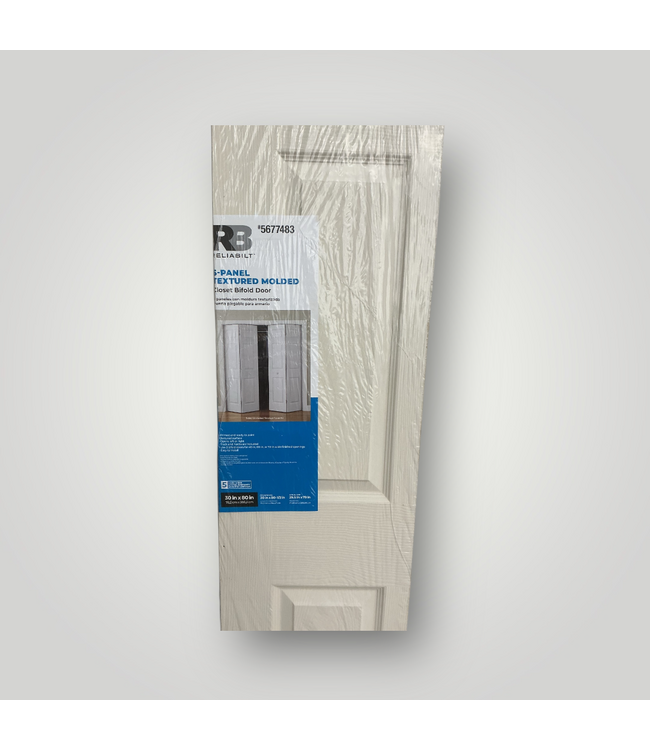 50752 White 6-Panel Bifold 30-in x 80-in