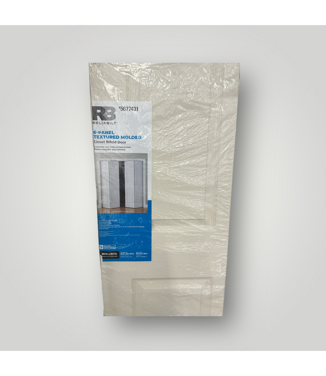 50756 6-Panel Bifold Door 36-in x 80-in