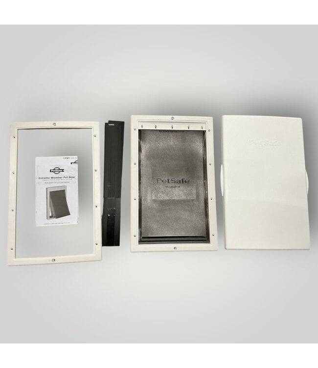 50758 White Plastic Large Dog/Cat Door For Entry Door