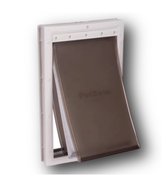 50758 White Plastic Large Dog/Cat Door For Entry Door