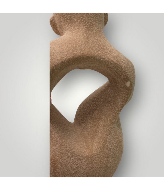 50770 Brown Ceramic Modern Statue