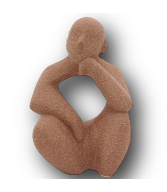 50770 Brown Ceramic Modern Statue