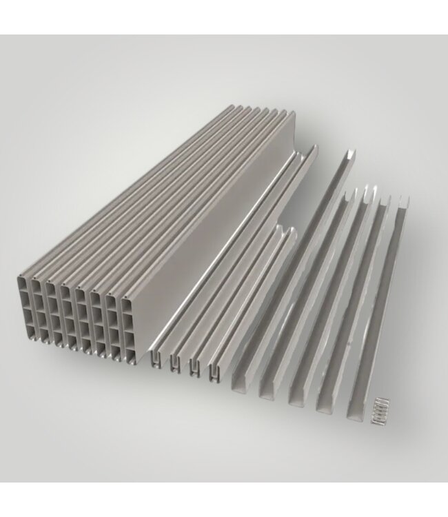 50786 Gray Vinyl Flat-Top Fence Panel 4'W x 6'H