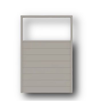 50786 Gray Vinyl Flat-Top Fence Panel 4'W x 6'H