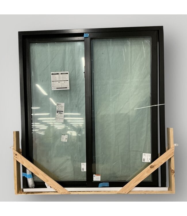 50788 Black Aluminum Sliding Patio Door 71.5"W