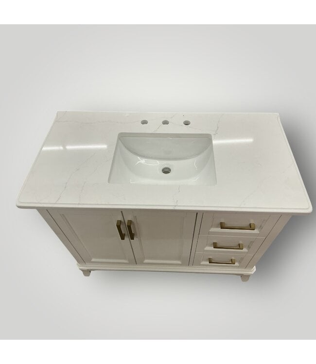 50783 Elegant Single Sink Bathroom Vanity 43"W