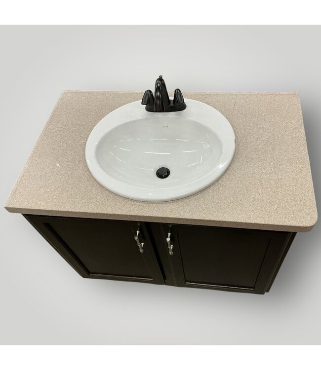 50791 Espresso Single Sink Bathroom Vanity 37.5"W
