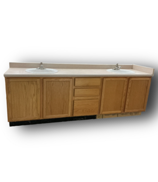 50792 3 Base Double Vanity With Top And Sinks 91"W