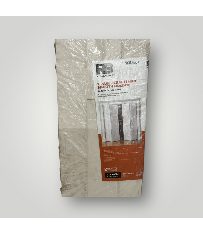 50822 3-Panel Bifold Door 30-in x 80-in