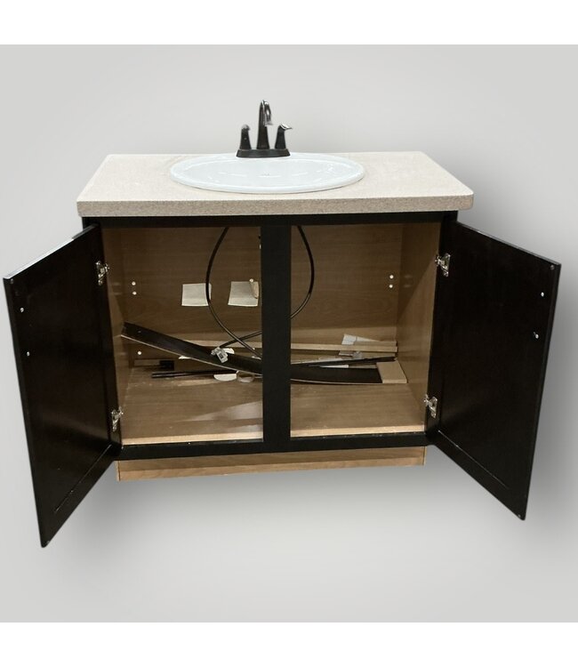 50791 Espresso Single Sink Bathroom Vanity 37.5"W