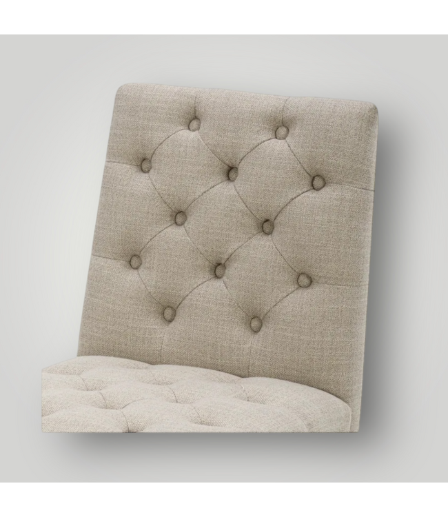 50830 Upholstered Bar Stool Deep Walnut Wood Finish