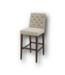 50830 Upholstered Bar Stool Deep Walnut Wood Finish
