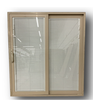 50849 Vinyl Sliding Patio Door With Blinds 72" x 80"H