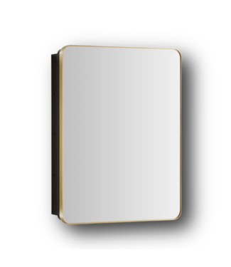 50855 Medicine Cabinet Gold Finish 24-in x 32-in