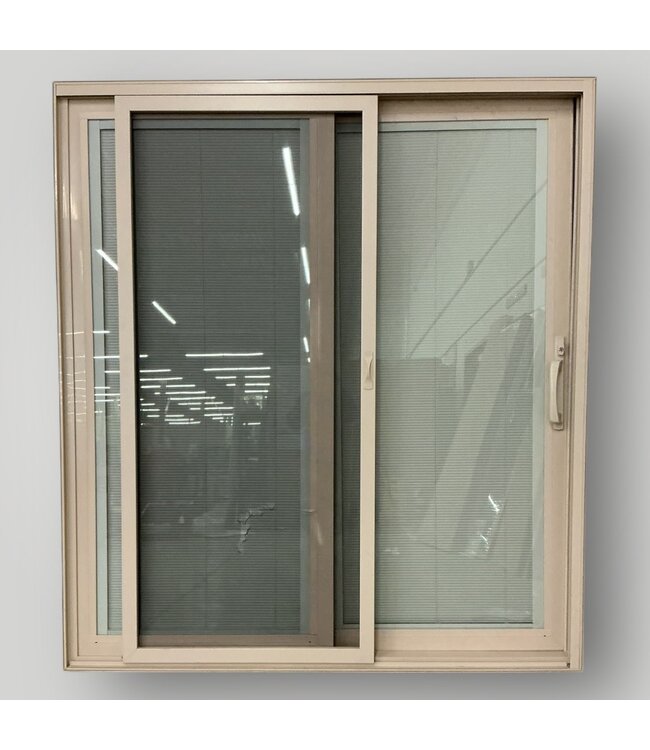 50849 Vinyl Sliding Patio Door With Blinds 72" x 80"H
