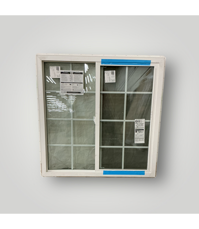 50881 White Vinyl Horizontal Sliding Window 47.5" x 47.5"