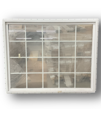 50891 White Vinyl Fixed Window With 20-Grids 60'W x 47.5"H