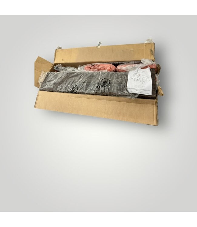 50887 Orange & Brown Wicker 3-pc Patio Sectional