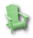 50936 Patio Folding Adirondack Light Green Chair
