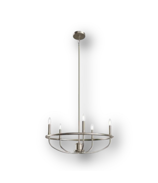 50949 5-Light Chandelier Brushed Nickel Finish