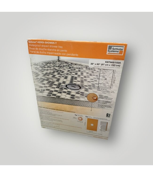 50953 Kerdi Shower Tray Center Drain 38" x 60"