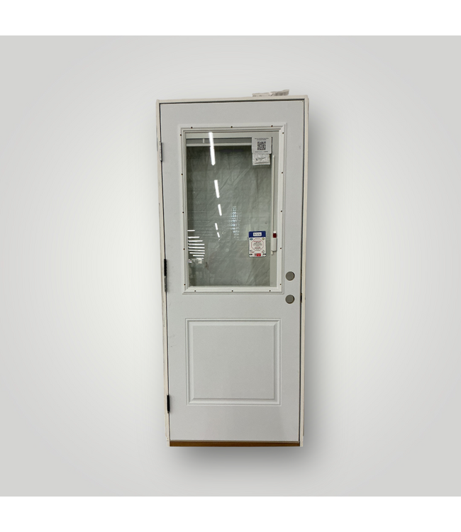 50958 Steel Front Door 1/2 Lite & Blinds 32-in x 80-in