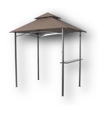 50962 Black Grill Gazebo with Soft Top Roof 8' x 5'