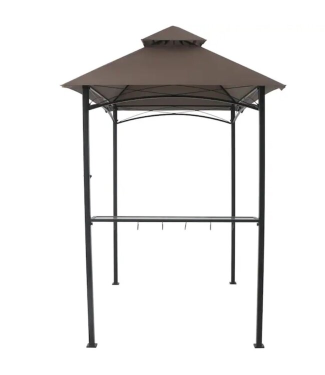 50962 Black Grill Gazebo with Soft Top Roof 8' x 5'