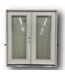 50975 Fiberglass Full Lite French Patio Door 71.5"W x 79.5"H