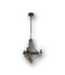 50987 Distressed Black 3-Light Chandelier