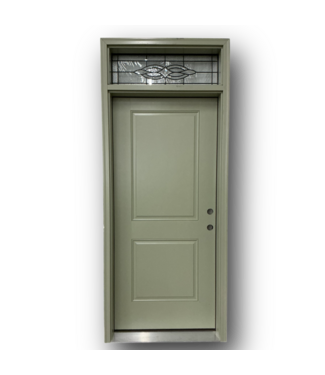 50989 Pistachio Prehung Exterior Door With Transom 36" x 80"