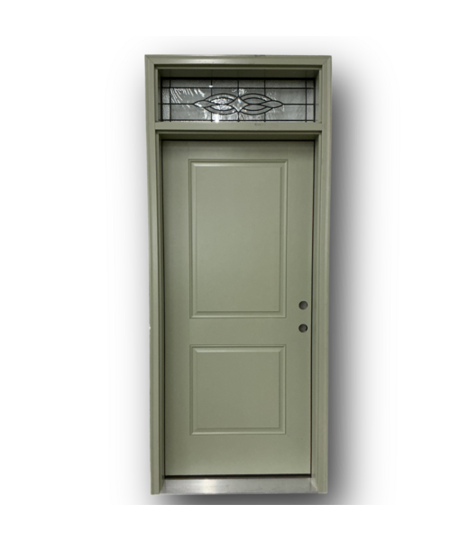 50989 Pistachio Prehung Exterior Door With Transom 36" x 80"