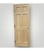 50996 Prehung Pine Solid 6-Panel Interior Door 28" x 80"