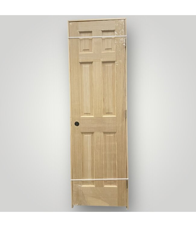 50997 Prehung Pine Solid 6-Panel Interior Door 24"W x 80"