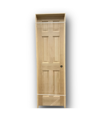 50997 Prehung Pine Solid 6-Panel Interior Door 24"W x 80"