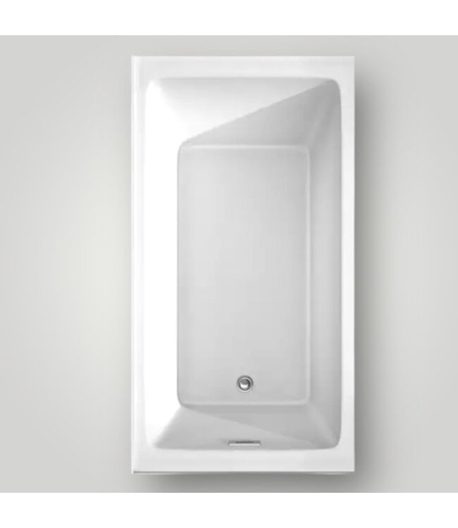 50999 Grayley White W/Polished Chrome Soaking Bathtub