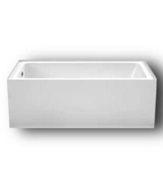 50999 Grayley White W/Polished Chrome Soaking Bathtub