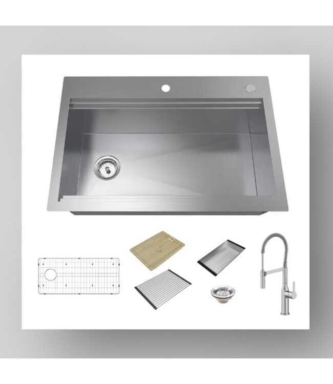 51010 Dennison Stainless Steel Workstation Kitchen Sink