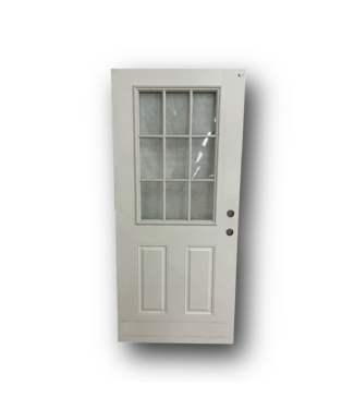 51014 9-Lite 35.75" x 79" Steel Exterior Door