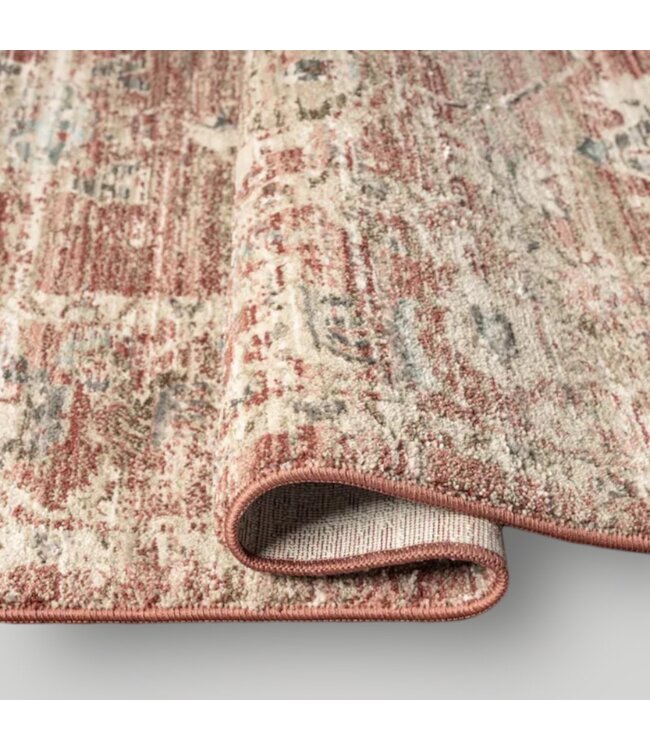 51017 Azalea Rust Round Indoor Area Rug 5' x 5'